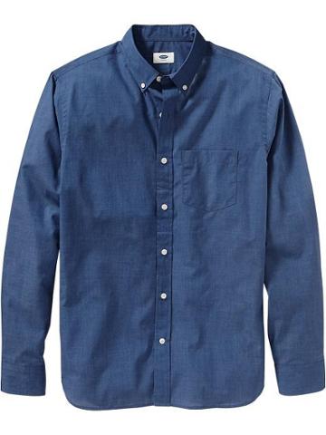 Old Navy Mens Slim Fit Shirts - Heather Blue