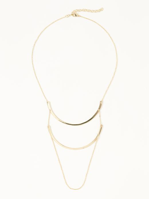 Old Navy Metal U Bar Pendant Necklace For Women - Gold