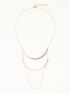 Old Navy Metal U Bar Pendant Necklace For Women - Gold