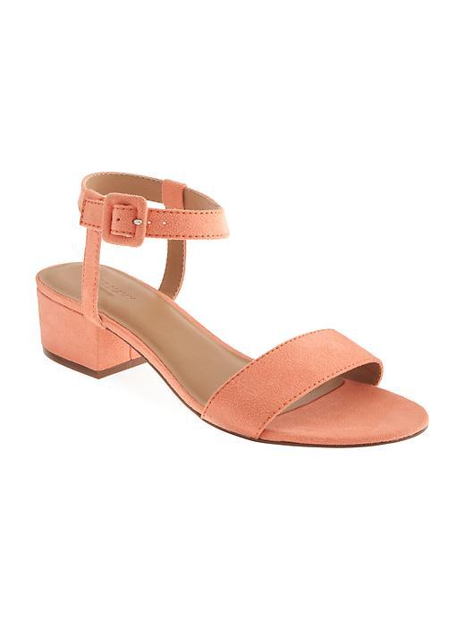 Old Navy Sueded Heeled Sandal For Women - Coral Arrangement