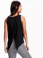 Old Navy Relaxed Tulip Back Tank Top - Black