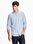 Old Navy Regular Fit Dobby Patterned Shirt For Men - Fresh Air Blue Dobby