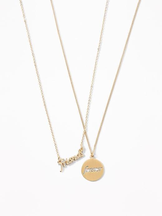 Old Navy  Friends/forever Pendant Friendship Necklace For Women Gold Size One Size