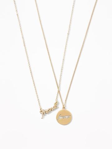 Old Navy  Friends/forever Pendant Friendship Necklace For Women Gold Size One Size