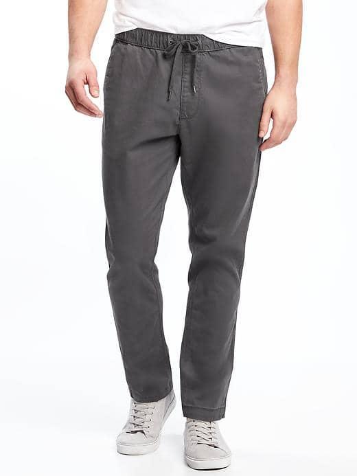 Old Navy Built In Flex Drawstring Tapered Leg Pants For Men - Iron Will