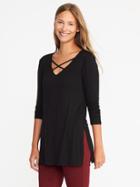 Old Navy Relaxed Cross Strap Tunic For Women - Black