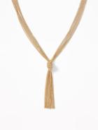 Old Navy  Knotted Lariat Chain Necklace For Women Gold Size One Size