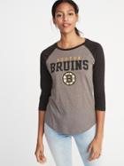 Old Navy Womens Nhl Team-graphic Raglan Tee For Women Boston Bruins Size Xxl
