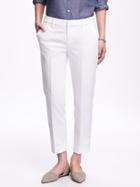 Old Navy Mid Rise Harper Trousers - Bright White