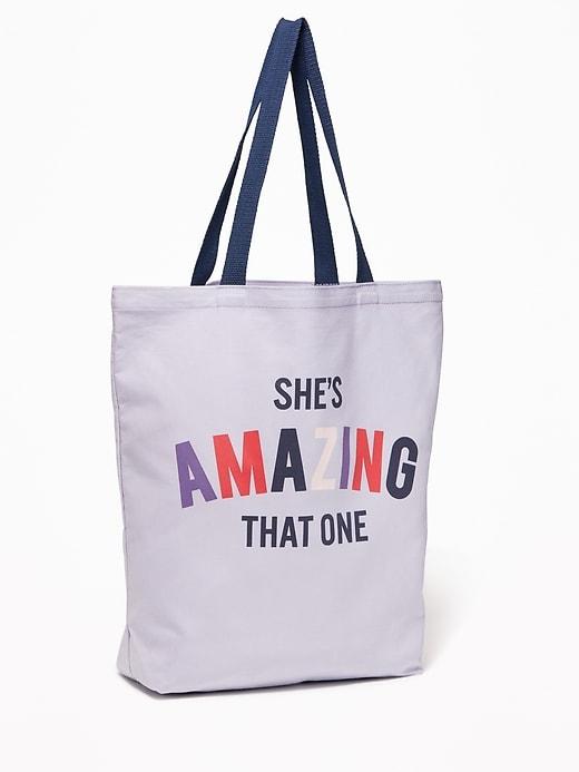 Old Navy Womens Graphic Canvas Tote For Women She';s Amazing That One Size One Size