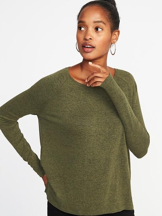 Old Navy Womens Luxe Raglan Scoop-neck Top For Women Hunter Pines Size Xs