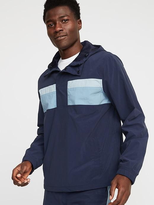 Go-h20 Water-repellent Color-block Anorak For Men