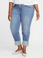 Old Navy Womens Mid-rise Boyfriend Straight Distressed Plus-size Jeans Aspen Size 18