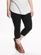 Old Navy Womens Jersey Plus-size Capri Leggings Black Size 2x