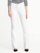 Old Navy Womens Mid-rise Clean-slate Micro-flare Jeans For Women Bright White Size 16