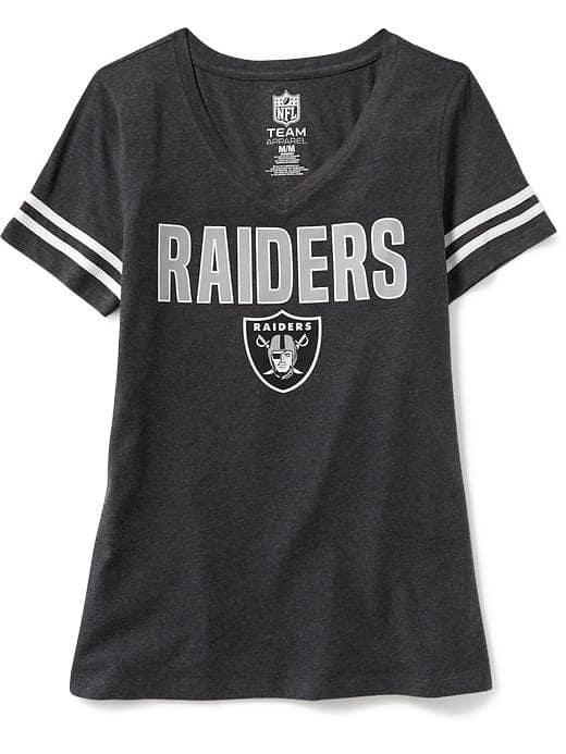 Old Navy Nfl Team V Neck Tee For Women - Raiders