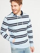 Rugby-stripe Jersey Pullover Hoodie For Men