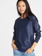 Old Navy Womens Relaxed French Terry Sweatshirt For Women Blue Shine Size Xs
