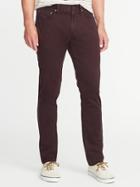 Old Navy Mens Slim Built-in Flex Five-pocket Brushed-twill Pants For Men Tilled Soil Size 48w