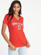 Old Navy Womens College Team Sleeve-stripe Tee For Women Ohio State Size Xs