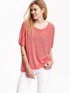 Old Navy Womens Boxy Tees Size L Tall - Apple Guava