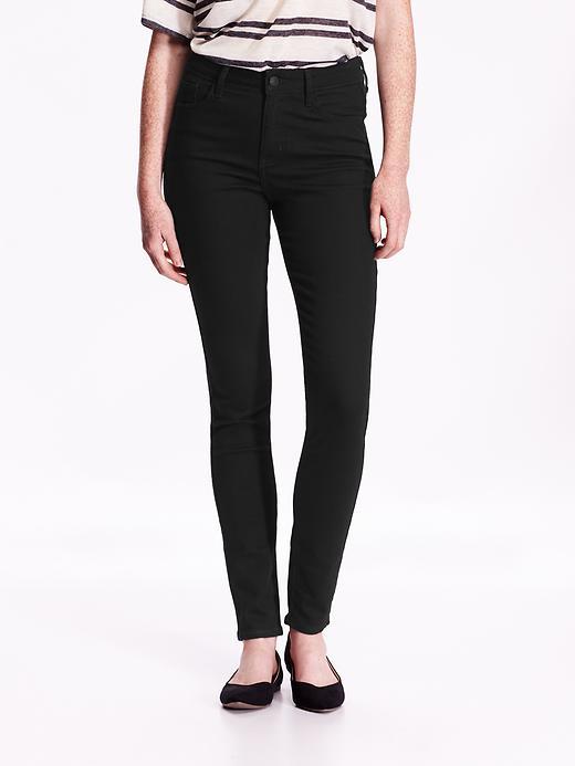Old Navy Womens High Rise Rockstar Skinny Jeans Size 10 Long - Black Jack