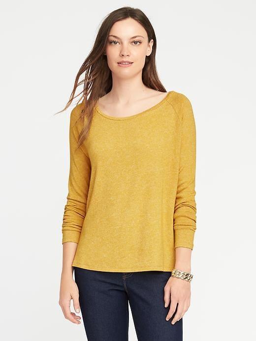 Old Navy Loose Soft Spun Scoop Neck Tee For Women - Golden Opportunity