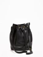 Old Navy Sueded Bucket Bag For Women - Black