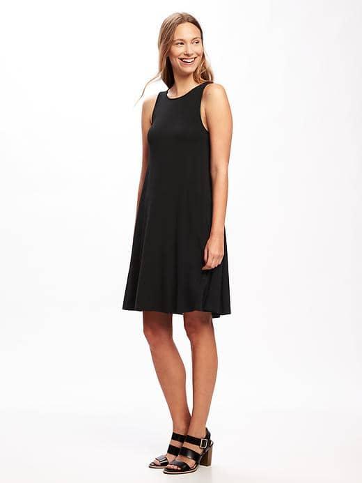 Old Navy Bow Tie Back Swing Dress For Women - Black