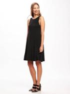 Old Navy Bow Tie Back Swing Dress For Women - Black