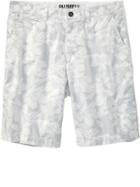 Old Navy Mens Slim Fit Twill Shorts 9 1/2&quot; - Gray Floral Print