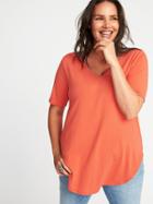 Old Navy Womens Plus-size Curved-hem Extra-long Tunic Briquette Size 4x