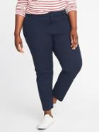 Old Navy Womens Mid-rise Plus-size Pixie Pants Lost At Sea Navy Size 16