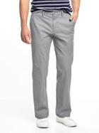 Old Navy Loose Built In Flex Ultimate Khakis For Men - Gray Stone