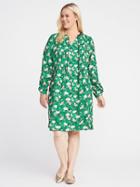 Old Navy Womens Plus-size Pintuck Swing Dress Green Floral Size 3x