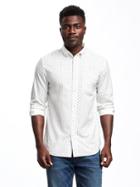 Old Navy Slim Fit Stretch Oxford Shirt For Men - Cowboy Blue