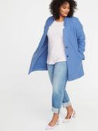 Plus-size Soft-brushed Coat