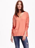 Old Navy Boxy Scoop Neck Sweater - Peach