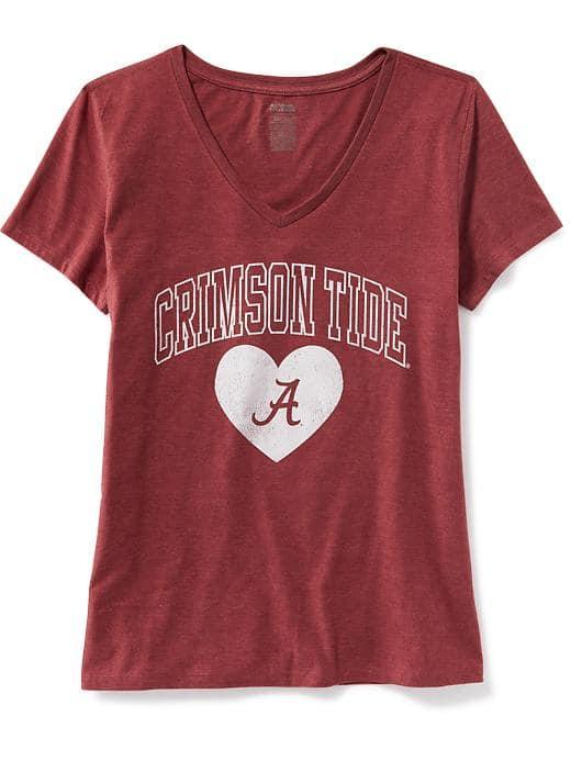Old Navy Ncaa V Neck Tee For Women - Alabama