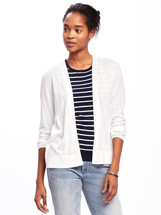 Old Navy Short Open Front Cardi For Women - Cream