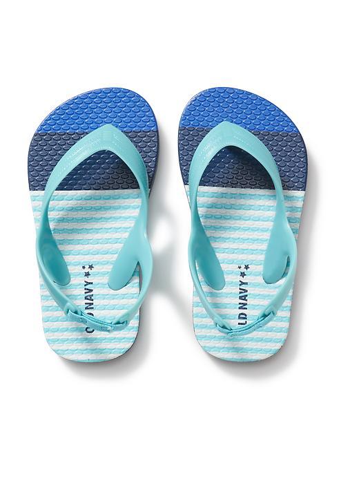 Old Navy Patterned Flip Flops - Blue Stripe