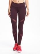 Old Navy Mesh Trim Compression Leggings For Women - Fickleberry