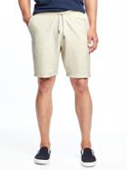 Old Navy French Terry Drawstring Shorts For Men 9 - Oatmeal Heather