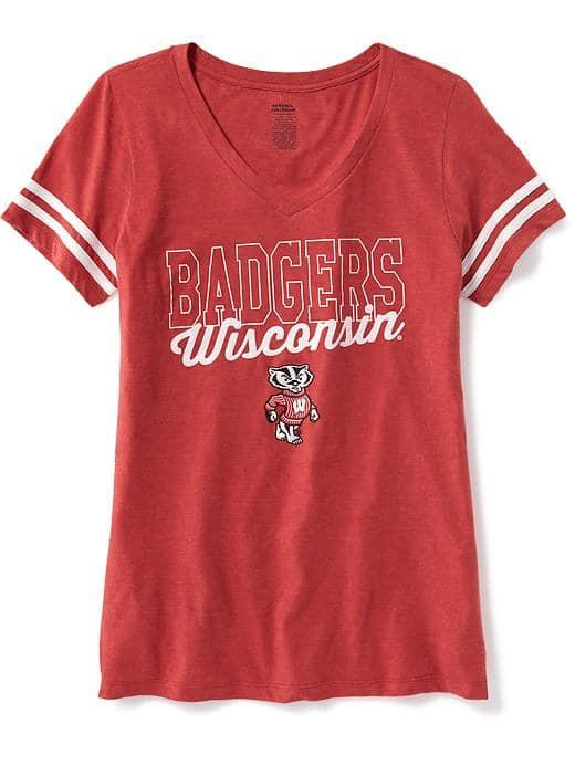 Old Navy Ncaa Varsity Style Tee For Women - Wisconsin