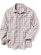 Old Navy Long Sleeve Button Front Shirt - Rock Solid