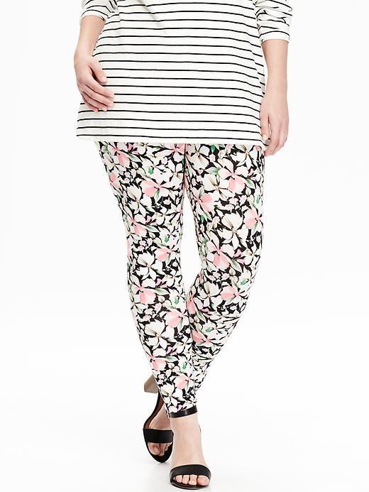 Old Navy Womens Plus Jersey Leggings Size 1x Plus - Multi Floral Bottom