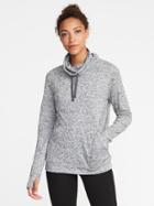 Old Navy Funnel Neck Pullover Hoodie For Women - Bright White