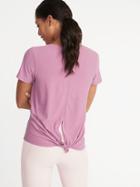 Old Navy Womens Breathe On Fly-away Scoop-neck Top For Women Lilac Size S