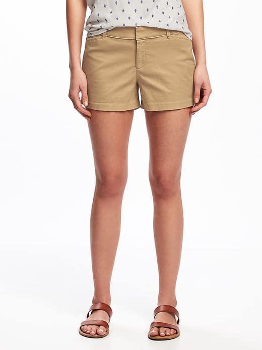 Old Navy Pixie Chino Shorts For Women 3 1/2 - Camelot