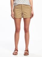 Old Navy Pixie Chino Shorts For Women 3 1/2 - Camelot